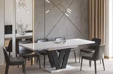 SONDERANGEBOT Esstisch LARA 130-210cm Hochglanz weiß ausziehbar Esszimmertisch