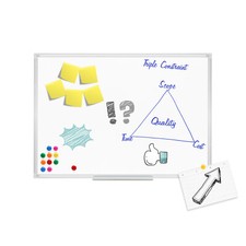 Whiteboard Magnettafel Wandtafel 60x90cm 12 Magnete Präsentationstafel Tafel