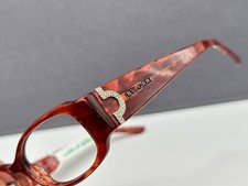 Bvlgari Brille Damen rot  Strass eckig 4007  Vollrand schmal  Havanna NP 217€