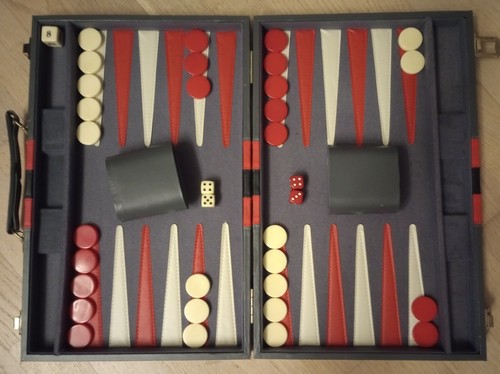Backgammon koffer set - backgammon,