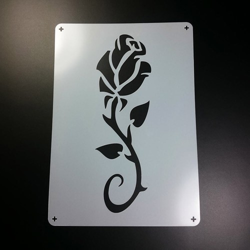 Schablone rose ranke - rose, dornen