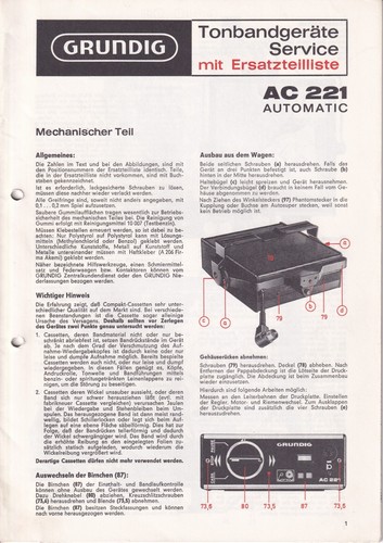 Service manual anleitung für - service,