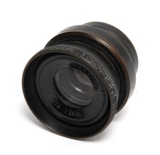 Boyer Paris Saphir B 3,5/75mm brass lens w. aperture