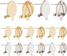 12 OhrclipRohlinge Edelstahl