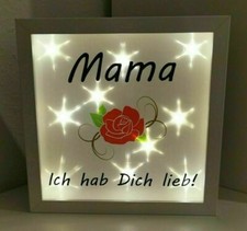 Mama ich hab dich lieb Leuchtrahmen Lichtrahmen Bilderrahmen Geschenk Muttertag