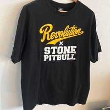 New Japan Pro Wrestling Revolution x Stone Pitbull T-Shirt XXL Rare Neu