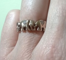 Goldring mit Elefanten – 333er Gold 8K , Gr. 58, 3,71 g