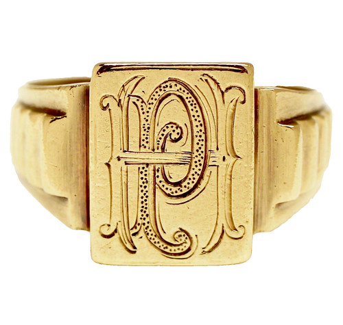 Antiker herrenring siegelring - herrenring,