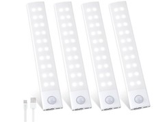 4x LED Unterbauleuchte mit Bewegungsmelder Akku Schrank Küche Wiederaufladbare