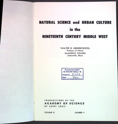 Natural science and urban - natural,
