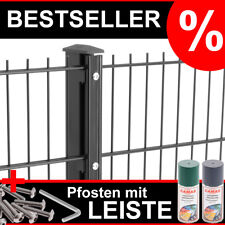 Komplett Zaun Set - Gartenzaun Doppelstabmattenzaun Zaun Zäune Garten