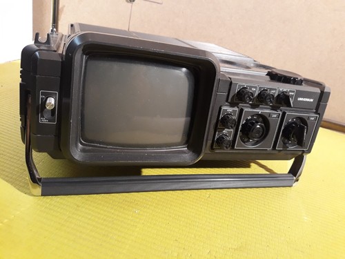 Vintage tragbarer fernseher - tragbarer,