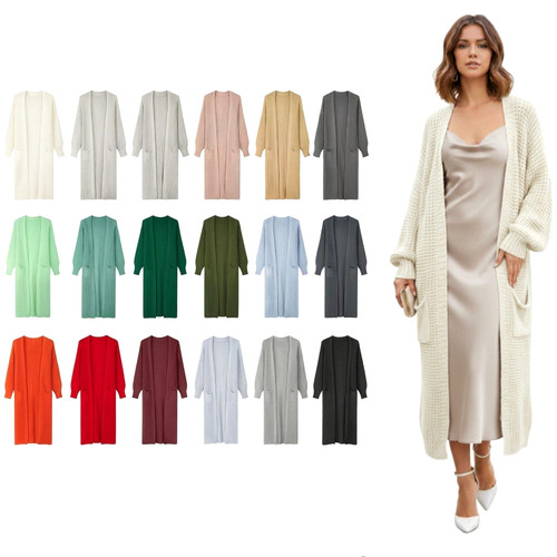 Maxi strickjacke damen - strickjacke,