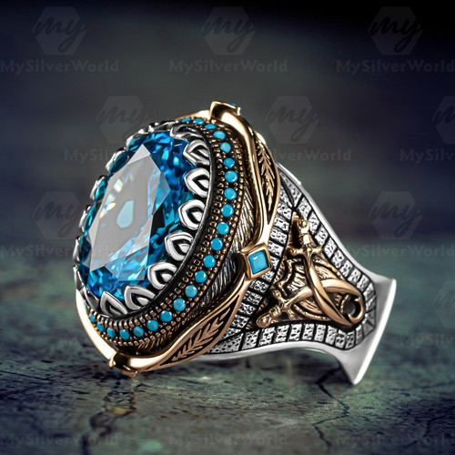 925 sterling silber aquamarin - 925,