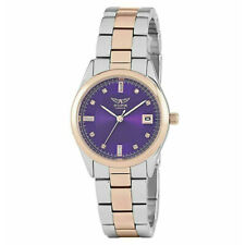 AVIATOR DAMENUHR mit violettem Ziffernblatt / Armbanduhr incl. 3 Armbänder