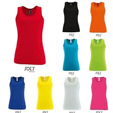 Damen Sport Racerback Funktionsshirt Tank Top Atmungsaktiv T-Shirt XS-XXL B02117