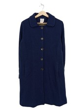 120% CASHMERE Übergangsmantel Damen Mantel Gr. DE 40 blau klassischer Stil