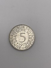 5 DM - Deutsche Mark - Münze - Silberadler - 1972 G - Heiermann