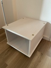 Nachtschränkchen Nachttisch auf Rollen, Weiß