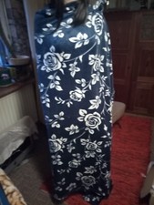 Wolldecke Schlafdecke 150x200cm Polyester Wohndecke Blau mit Blumen Rosenmuster 