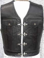 Lederweste,Paul,Glattleder ChaCha Leder-Bad Company,Rockerkutte,Clubweste,Kutte