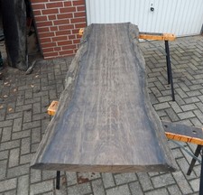 E1 Mooreiche 159x66 Couch Wasch Tisch Platte Rustikal Bohle Brett Bog Oak UNIKAT