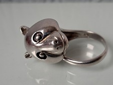Silber - Ring  , 925 Silber , Panda - Bär , schöner, alter Ring