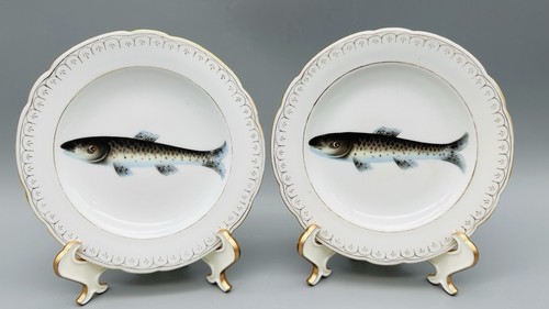 Antike teller 15cm fisch - 2x,