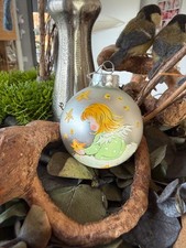 Glaskugel, Christbaumkugel, Weihnachtskugel, 6 cm, Engel, handbemalt
