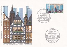 Ersttagsbrief 1200 Jahre Frankfurt am Main, 10.02.1994, Sonderstempel