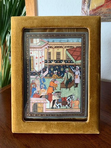 Indische bein miniatur - miniatur, malerei