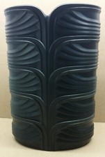 Aus Nachlass: Rosenthal Porzellan schwarze ovale Vase Studio Line, TOP