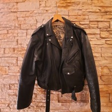 Lederjacke, schwarz, Vintage