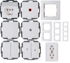 Kopp Paris arktis weiß Schalterprogramm, Rahmen, Schalter, Steckdose, etc.