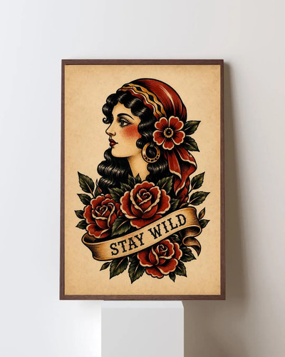 Stay wild tattoo print - stay,