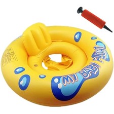 Baby Schwimmring Kleinkind Schwimmen Ring Kunststoff aufblasbar Gelb