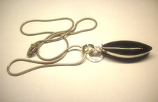 Halskette Metall/Glas   Damen Kettenlänge 80 cm Anhänger 63 mm Breite 25 mm