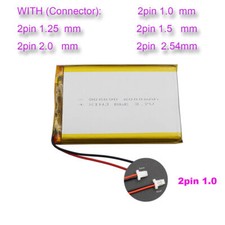 3.7V 6000mAh Polymer Li Batterie 906090 Lipo JST 2Pin For PDA Tablet PC GPS PSP