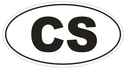 Autoaufkleber länder code - cs,