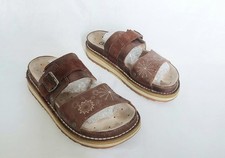 ART COMPANY BRAUNE LEDER SANDALEN MIT GROBER SOHLE EU40 UK7 KOSTENLOSER VERSAND!!