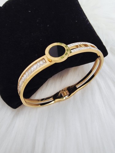 Schwarz emaille gold armreif - emaille,