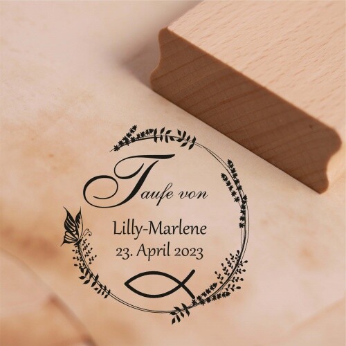 Stempel taufe von mit name - taufe,
