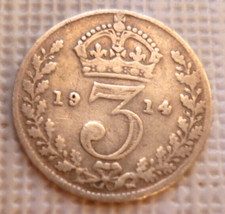 3 Pence Silber 1914