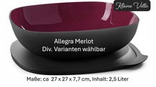 Tupperware Neu, div. Allegra Schalen, Farbe Schwarz/Merlot, Rarität,Elegant