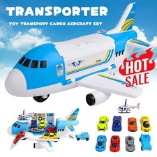 Transport Frachtflugzeug Auto Spielzeug Spielset für 3+ Jahre Alte Kinder Baby