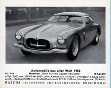 109/39 SAMMELBILD OLDTIMER AUTO  ITALIEN  MASERATI GRAN TURISMO ZAGATO A6G/2000