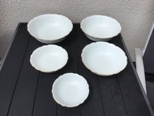 5 Goldrand Schüsseln  "Seltmann Weiden - Inka",  1960er Jahre