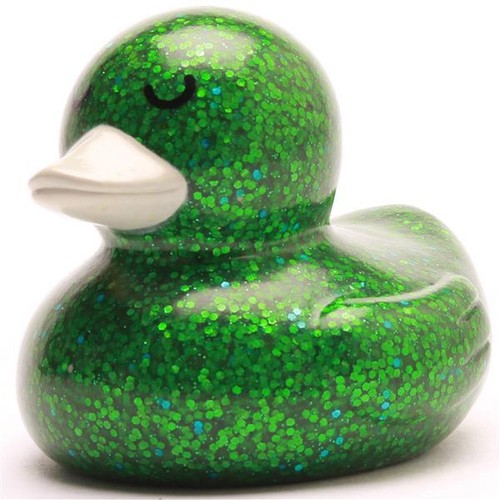Badeente glitzer grün - glitzer,
