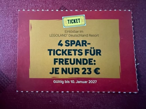 Legoland spar ticket - spar-ticket, für