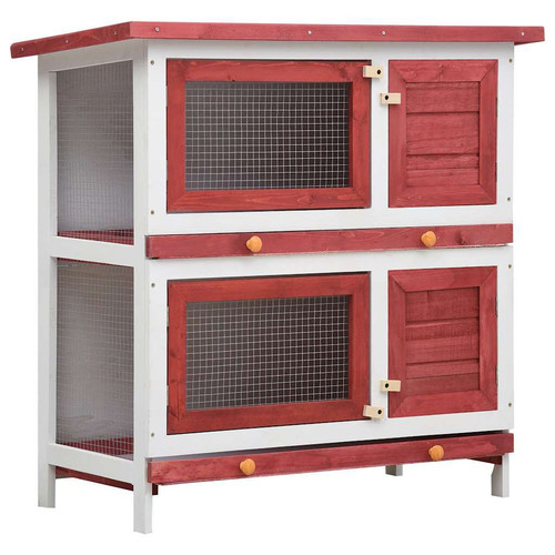 Kaninchenstall türen rot - 4,